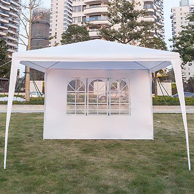Portable 3 x 3m Waterproof Tent - Four-Sided White Design with Spiral Tubes for Home Use