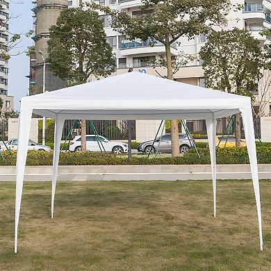 Portable 3 x 3m Waterproof Tent - Four-Sided White Design with Spiral Tubes for Home Use