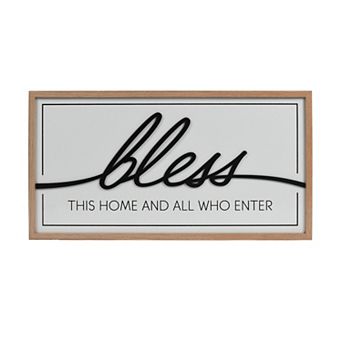 New View Gifts & Accessories Bless This Home Raised Word Wall Decor