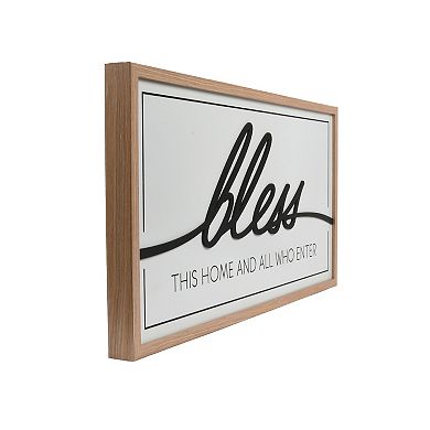 New View Gifts & Accessories Bless This Home Raised Word Wall Decor