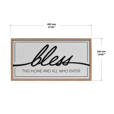 New View Gifts & Accessories Bless This Home Raised Word Wall Decor