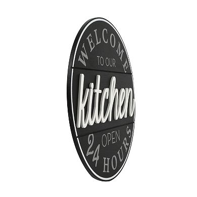 New View Gifts & Accessories Welcome to Our Kitchen Round Wall Decor
