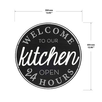 New View Gifts & Accessories Welcome to Our Kitchen Round Wall Decor