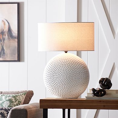 Modern White Table Lamp - 26 Inches Tall, Ceramic Base