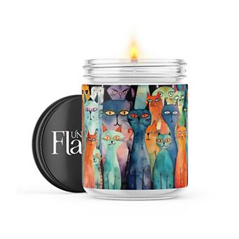 Colorful Cats - 22-oz Candle Jar - Sweet Orange & Chili Pepper