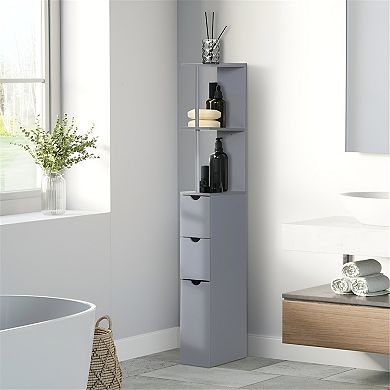 Modern Vertical Style Bathroom Storage Cabinet-Grey