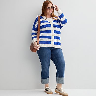Plus Size Sonoma Goods For Life® Button-Front Cardigan