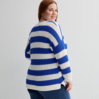 Plus Size Sonoma Goods For Life® Button-Front Cardigan