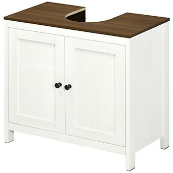 Pedestal Sink Storage Cabinet - Under Sink Cabinet with Double Doors