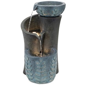 Outdoor Fountain - 12" Length x 19.5" Height Resin with UL Pump