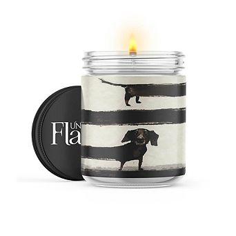 Dachshund Stripes - 22-oz Candle Jar - Sea Salt & Peony