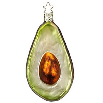 Inge Glas Avocado German Glass Christmas Tree Ornament Free Box