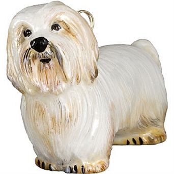 Joy To The World Coton De Tulear Polish Glass Christmas Ornament Dog Decoration