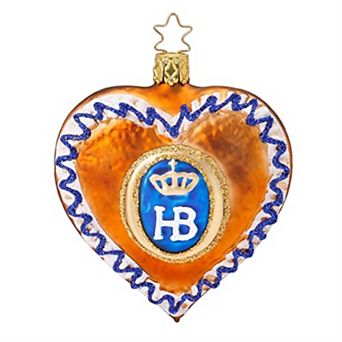 Inge Glas Hb Hofbrauhaus Lebkuchen Gingerbread Heart German Ornament Free Box