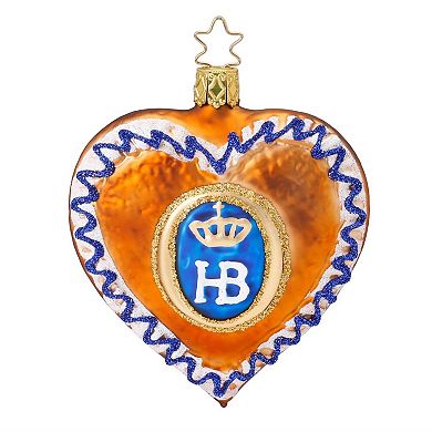 Inge Glas Hb Hofbrauhaus Lebkuchen Gingerbread Heart German Ornament Free Box