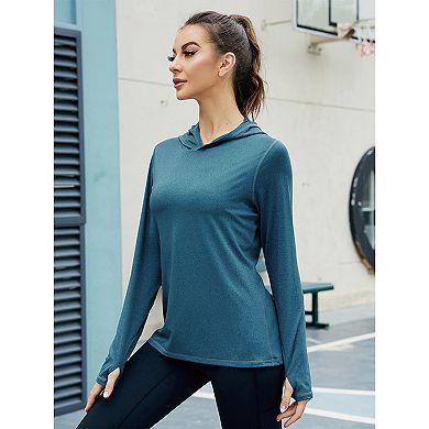 Kojooin Women's Upf 50+ Sun Protection Hoodie Long Sleeve Light Sun Shirt