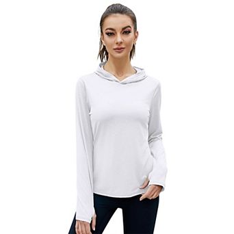 Kojooin Women's Upf 50+ Sun Protection Hoodie Long Sleeve Light Sun Shirt