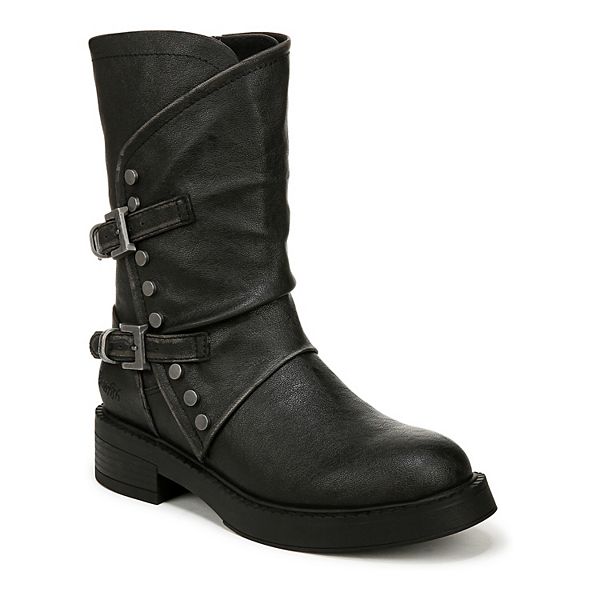 Blowfish Malibu Women's Venice Moto Boot Black Distressed 6 M