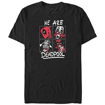 Men's Marvel Deadpool And Wolverine Four Deadpools Graphic Tee