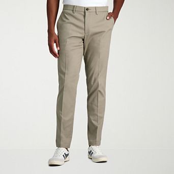 Men's Haggar® Wrinkle Free Performance Khaki Slim Fit Flat Front Pants