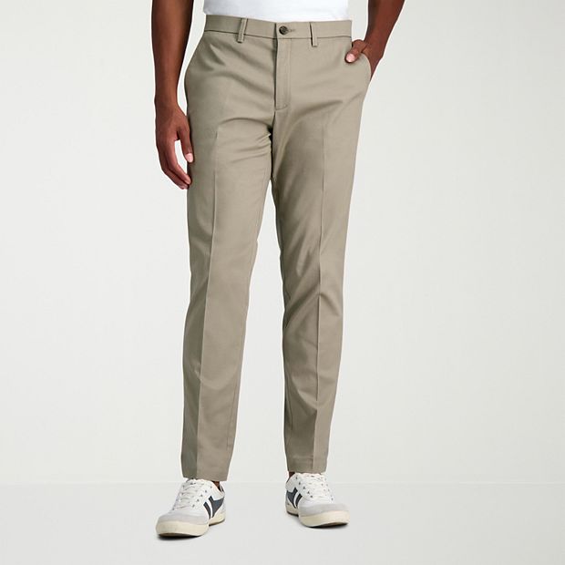Men's Haggar® Wrinkle Free Performance Khaki Slim Fit Flat