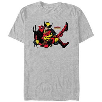 Men's Marvel Deadpool And Wolverine Rescuing Deadpool Graphic Tee