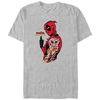Men's Marvel Deadpool And Wolverine Heart Wolverine Tattoo Graphic Tee
