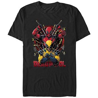 Men's Marvel Deadpool And Wolverine Ready For Danger Graphic Tee