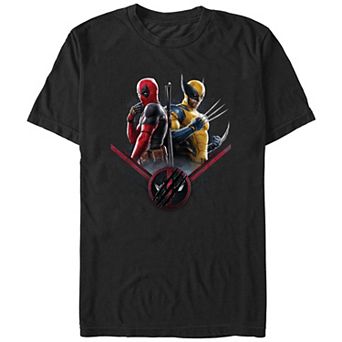 Men's Marvel Deadpool And Wolverine Side By Side Graphic Tee