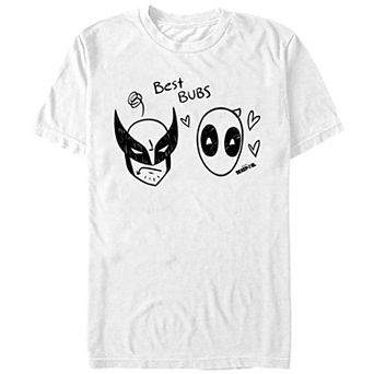 Men's Marvel Deadpool And Wolverine Best Bubs Sketch Graphic Tee