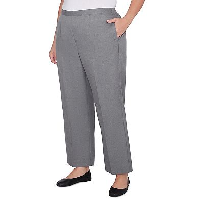 Plus Size Alfred Dunner Soft Heather Microfiber Short Length Pants