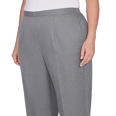 Plus Size Alfred Dunner Soft Heather Microfiber Short Length Pants