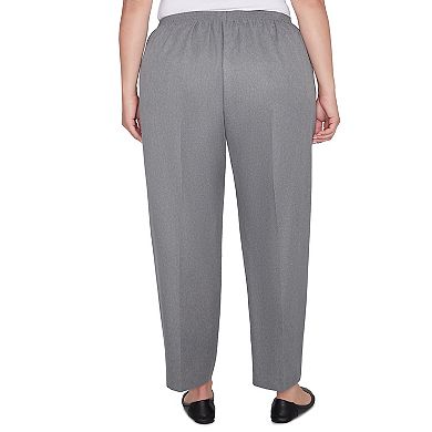 Plus Size Alfred Dunner Soft Heather Microfiber Short Length Pants