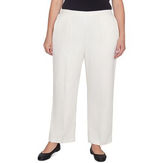 Plus Size Alfred Dunner Soft Heather Microfiber Short Length Pants