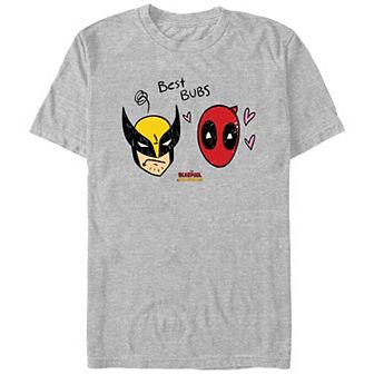 Men's Marvel Deadpool And Wolverine Best Bubs Graphic Tee