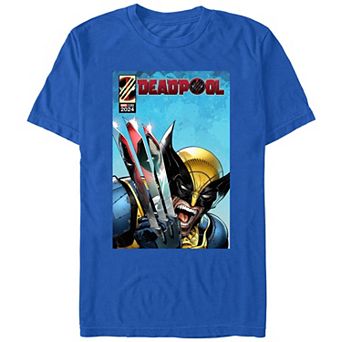 Men's Marvel Deadpool And Wolverine Claws Reflection Graphic Tee