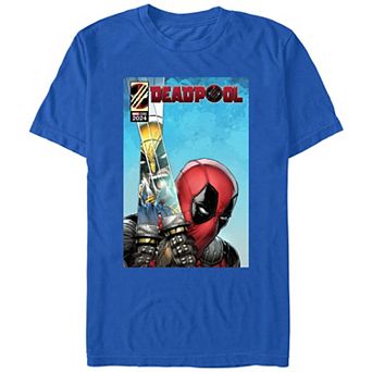 Men's Marvel Deadpool And Wolverine Katanas Reflection Graphic Tee