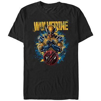 Men's Marvel Deadpool And Wolverine Paint Dump Poster Graphic Tee