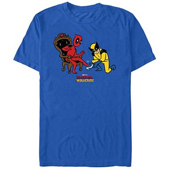 Men's Marvel Deadpool And Wolverine Glass Slipper Try-On Graphic Tee