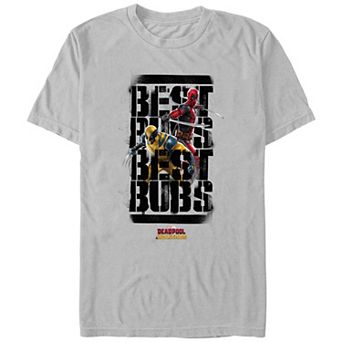 Men's Marvel Deadpool And Wolverine Best Bubs Poster Graphic Tee