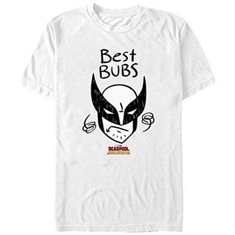 Men's Marvel Deadpool And Wolverine Best Bubs Cartoon Graphic Tee
