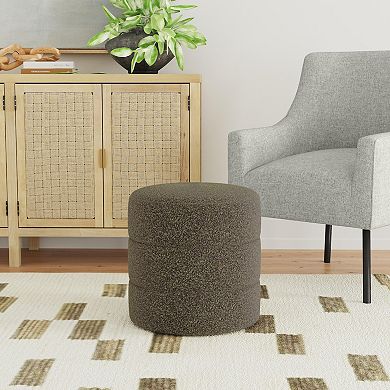 HomePop Upholstered Foam Round Ottoman