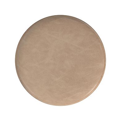 HomePop Upholstered Foam Round Ottoman