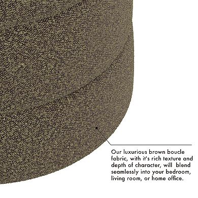 HomePop Upholstered Foam Round Ottoman