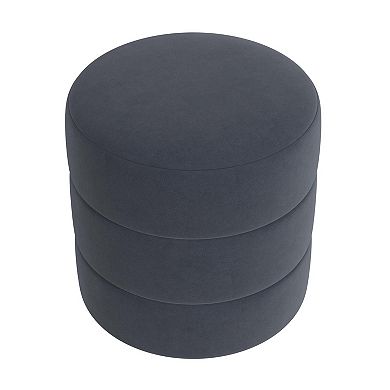 HomePop Upholstered Foam Round Ottoman