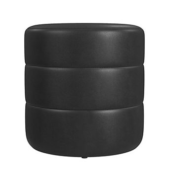 HomePop Upholstered Foam Round Ottoman