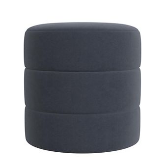 HomePop Upholstered Foam Round Ottoman