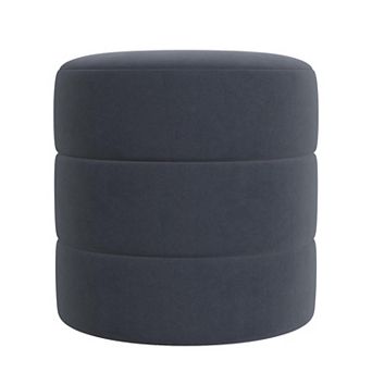 HomePop Upholstered Foam Round Ottoman
