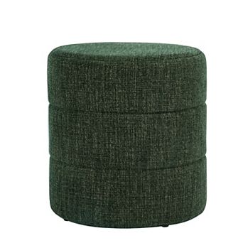 HomePop Upholstered Foam Round Ottoman