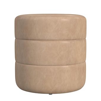 HomePop Upholstered Foam Round Ottoman